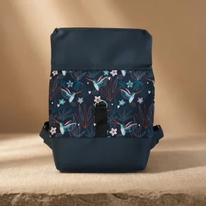 Gránitkék-kolibris roll-top hátizsák